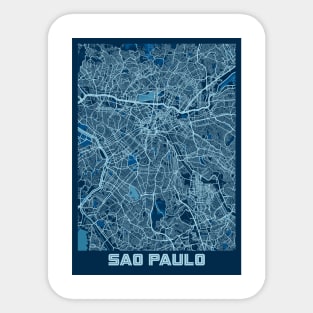 Sao Paulo - Brazil Peace City Map Sticker